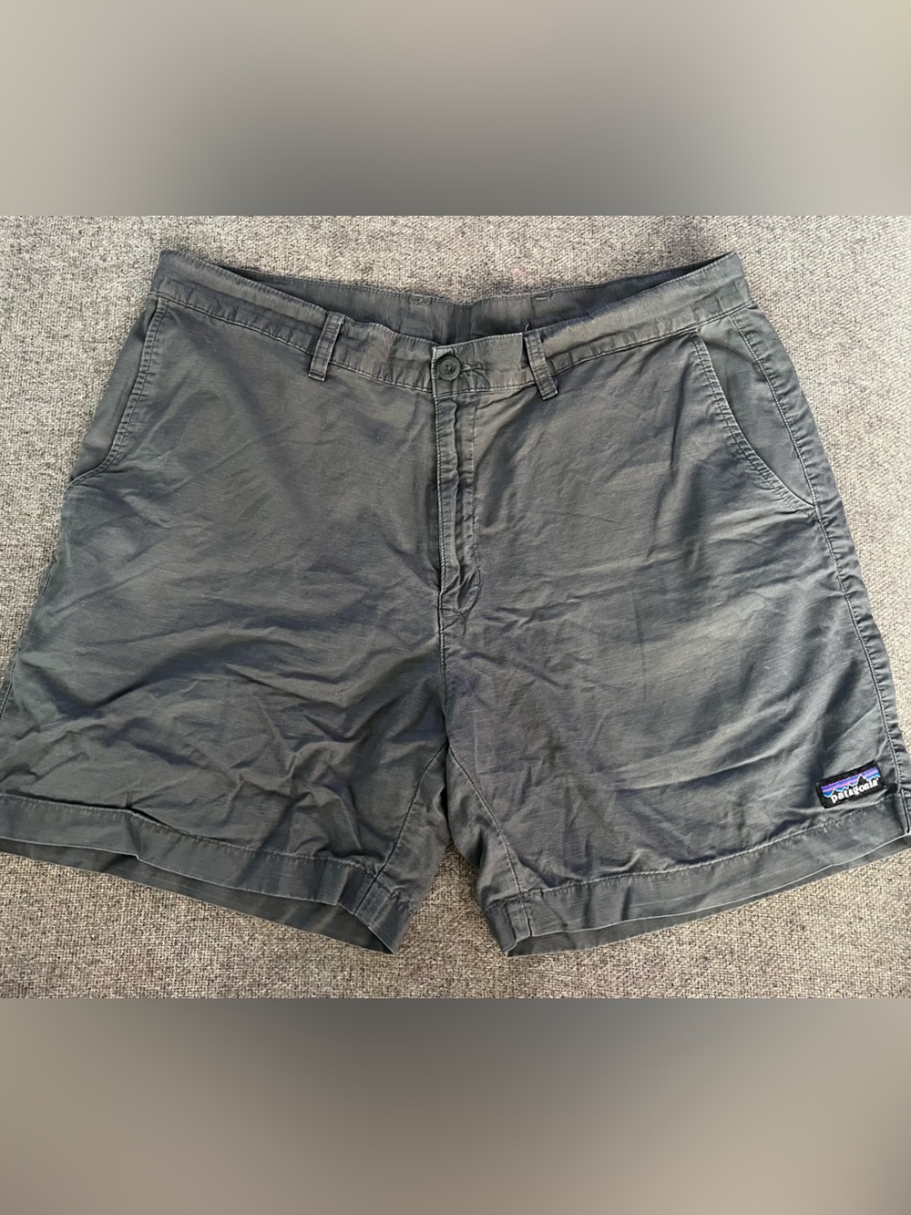 Patagonia Men's Charcoal Flat-Front Shorts